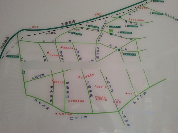 万宁城区交通图